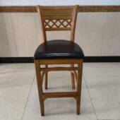 约B14工业风实酒吧桌椅酒馆台吧椅简靠背高脚椅高吧木吧凳厂家