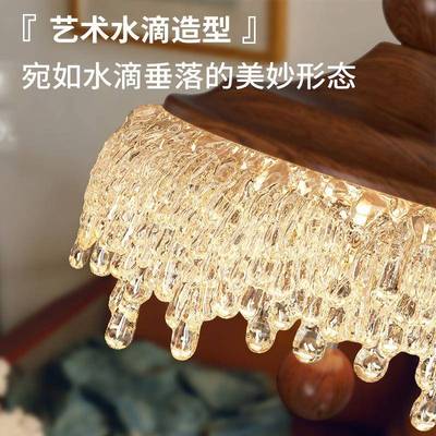 1397中古升降床入头过灯冰山水滴复古吊户玄关道灯法式触摸长线小