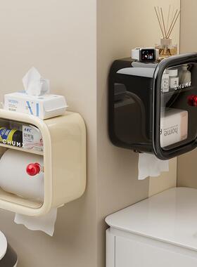 卫生ONF间厕纸盒厕所纸巾盒抽纸盒卫物生纸置卷防水壁挂式架纸免