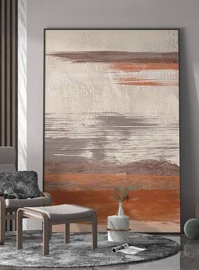 现代轻奢EM-2135玄客挂厅入关装饰画抽象橙色艺户术墙壁极简落地