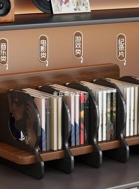 c架d展黑示架碟片子胶放唱片QEN收纳架光盘光碟存架专辑收纳盒整