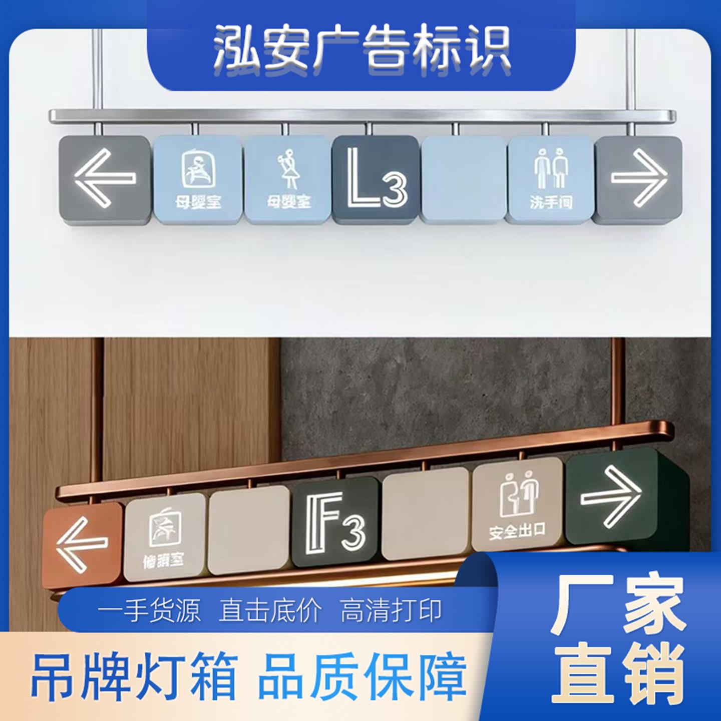吊牌灯箱指示牌地下车库商场停车场收银柜台医院双面发光悬挂指向