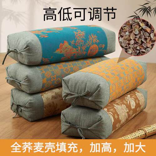 加高加大荞麦皮高枕硬枕头中老年人全荞麦壳靠枕高低可调不易塌陷