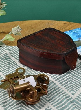 黄铜六分仪模型航海摄影道具欧美式创意书房酒柜装饰复古摆件礼品