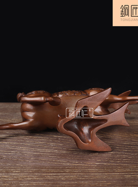 铜匠仁紫铜马踏飞燕摆件纯铜12十二生肖马办公室客厅玄关中式摆设