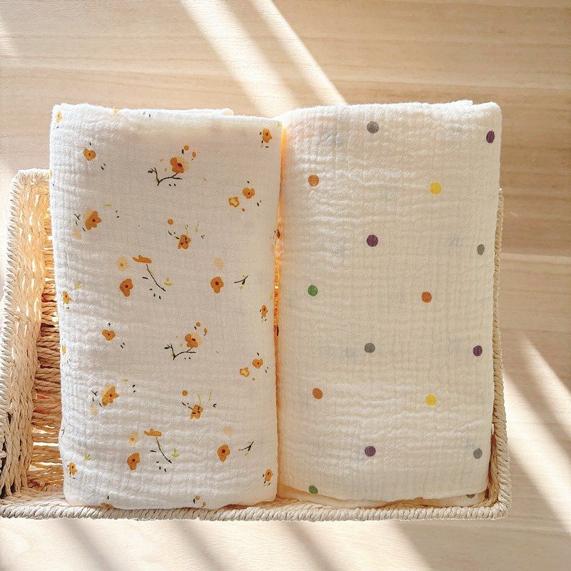 2条装薄款婴儿纱布盖毯纯棉裹布吸水纱布巾春夏季棉包被洗澡浴巾,婴童用品,浴巾,淘宝优惠券,粉丝福利购,淘宝优惠卷