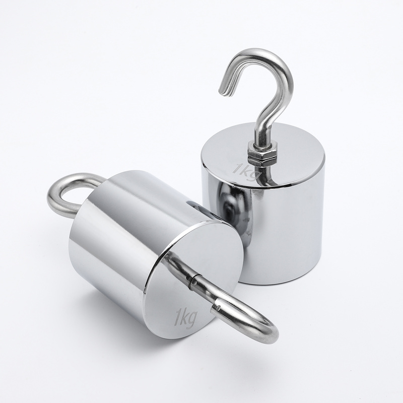 锐祺M1级不锈钢英镑校准单钩砝码1LB2LB10LB标准铸铁英磅带钩砝码