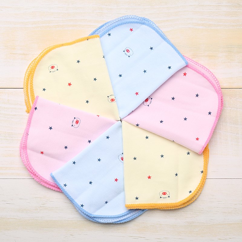 口水巾婴儿洗脸纯棉宝宝擦嘴手帕小方巾毛巾薄款新生儿超柔防吐奶