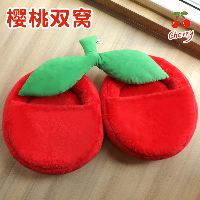 猫窝冬天保暖四季通用封闭式安全感窝加厚防寒睡觉窝樱桃猫咪睡袋