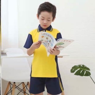惠州市小学生校服 惠城区小学生校服夏季短袖短裤男女套装班服