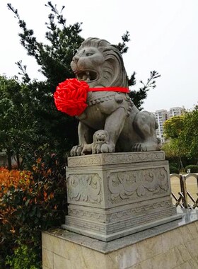 石狮结婚绣球开业庆典剪彩颁奖大红花汽车婚庆挂红装饰结婚用花球