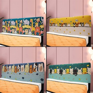 儿童卡通床头套罩万能全软包弧形定做木床靠背高级感夹棉加厚防撞