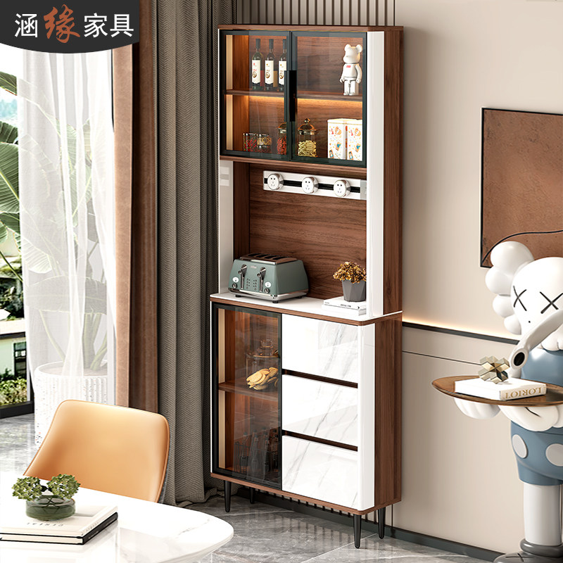 轻奢岩板超薄餐边柜窄型25cm高柜厨房置物架家用收纳餐具置物酒柜,住宅家具,餐边柜,淘宝优惠券,粉丝福利购,淘宝优惠卷