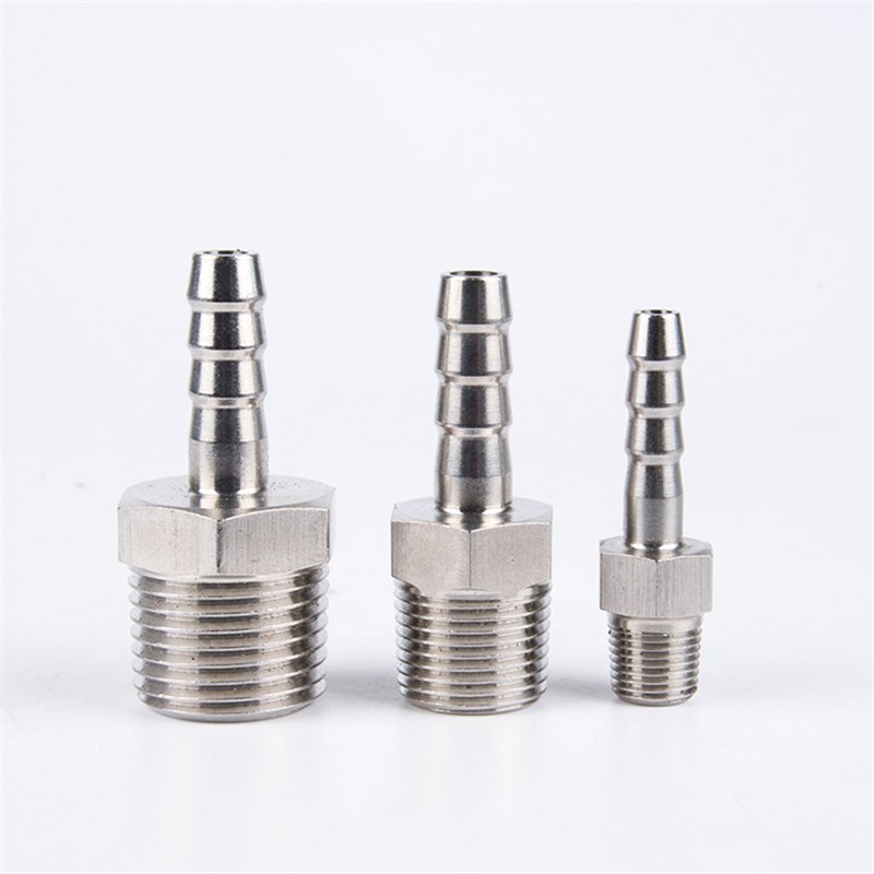 304不锈钢外丝宝塔接头1分2分3分4分外丝水 皮管快速接头数控加工