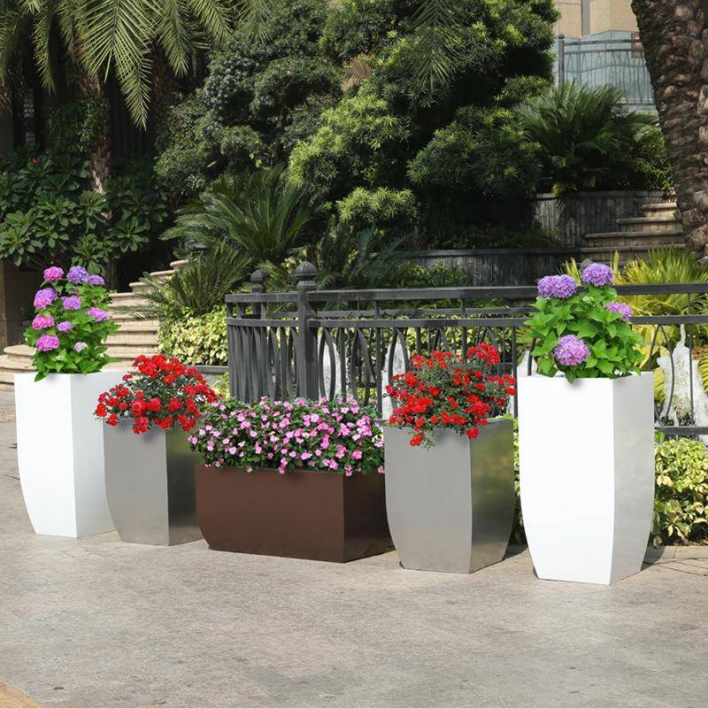 户外不锈花花槽商钢业街售楼部写BZB字楼广场艺铁花箱坛精品园艺