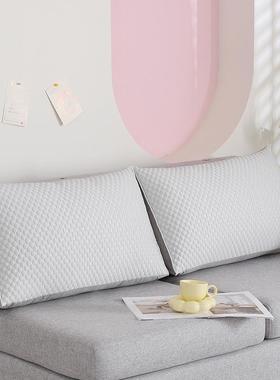 凉感冰豆豆沙HTK三角发靠枕床头软包沙发枕榻榻护米飘窗抱枕可腰