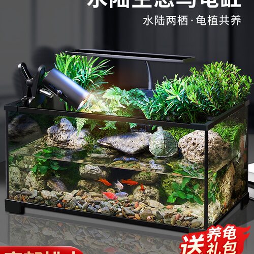 超白玻璃乌龟缸晒爬台生态造景