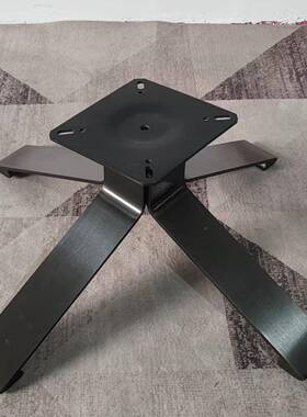 意式四极简休椅脚实心不锈钢拉电RKV镀脚可闲旋转单人沙发丝椅星