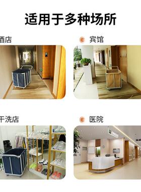 布草车酒店工作车服保洁手清推车洁车多DGG功能客房专用务布袋轮