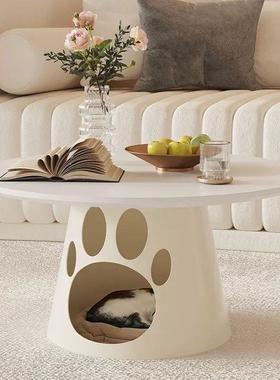 奶风猫窝几客厅家油用LRW小型宠物店圆形创意个性可收纳网户红茶