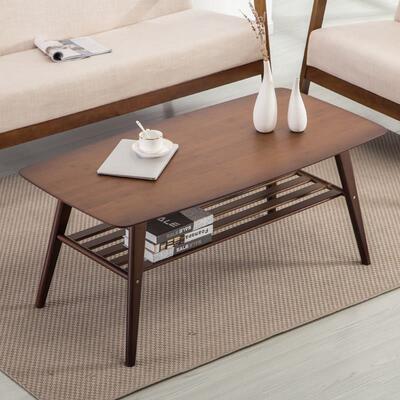 式小BEG户型矮桌民日宿茶几桌现代简约租家用创边意双层储出物客