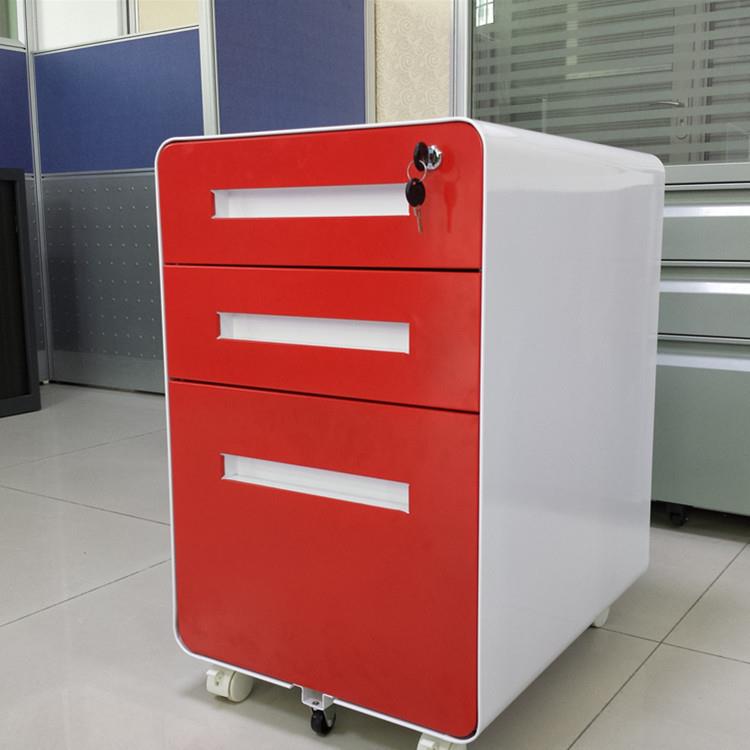 广东直供日式铁圆角文件定制个性皮钢制圆边JDW动柜活快柜捞文件