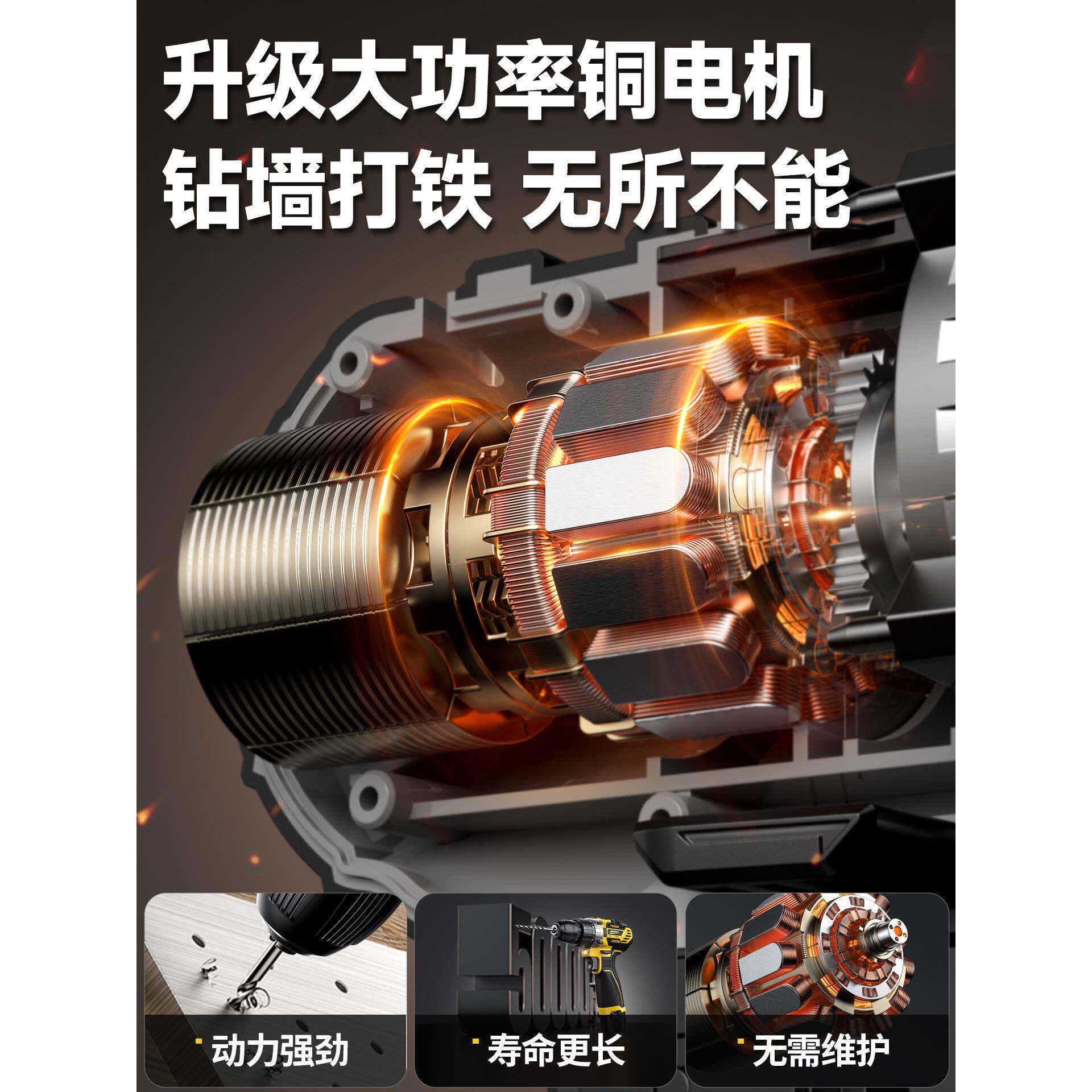 工工具套装家用多功全能五金电工木工车合载维修563电钻电动具箱