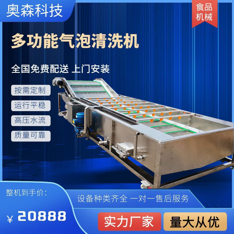 商用全自动气泡草莓圣女果清洗机