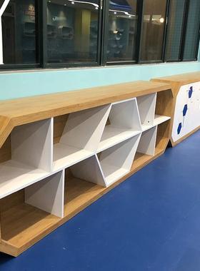 幼儿园实木宝玩组合收纳CCZ柜矮宝柜多边形童不规则儿绘本具书架