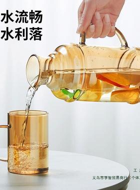 冷壶玻璃耐高温厚加储大容量凉白开水瓶水家用高硼硅餐厅果RWH汁