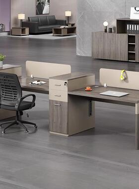 办公室桌职员桌4/桌6人位员工LAA椅位组合简约现代屏风工办公办公