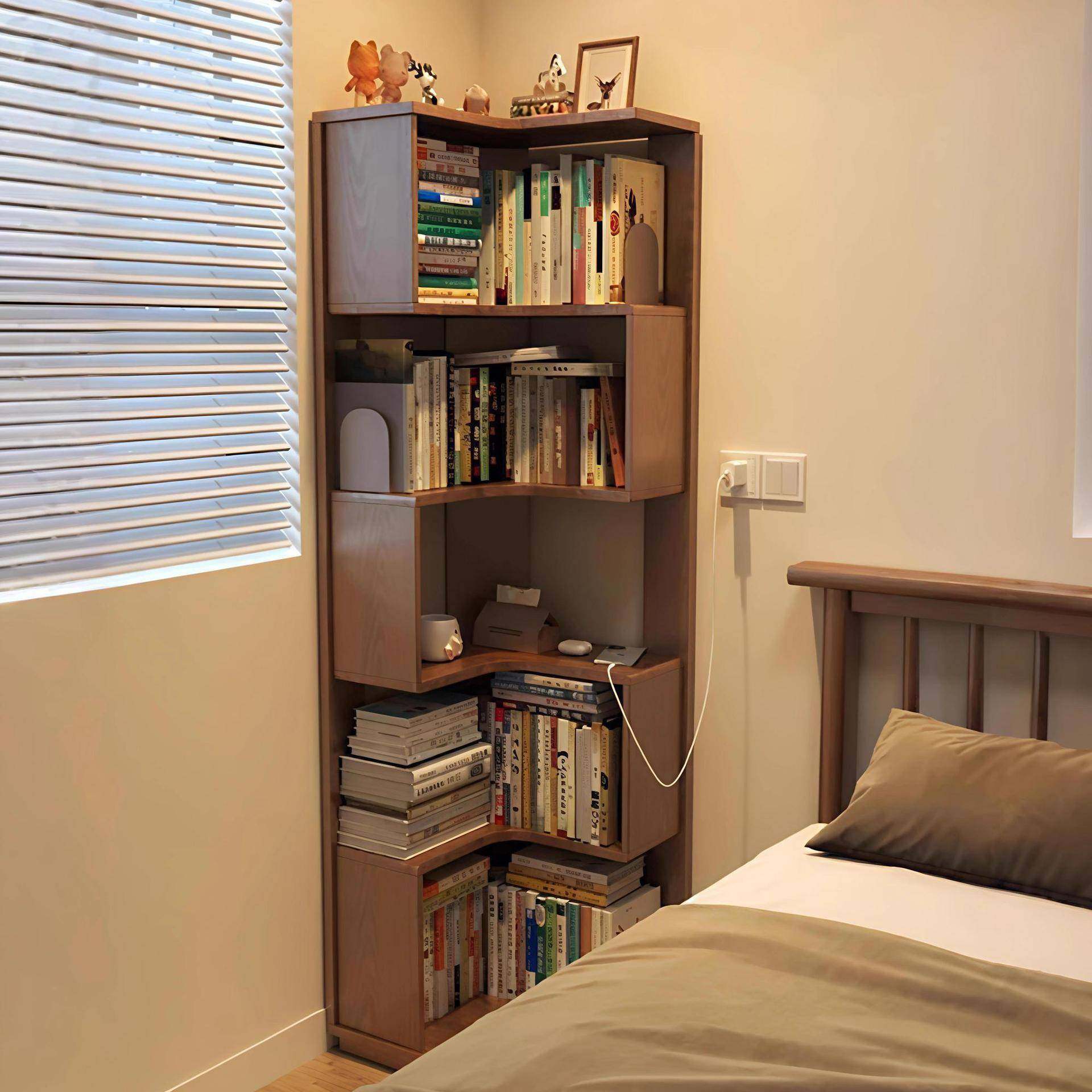 古风实木转角书架落地置物靠MZB架窄柜客厅书柜物柜一储体墙中转,鲜花速递/花卉仿真/绿植园艺,其它园艺用品,淘宝优惠券,粉丝福利购,淘宝优惠卷