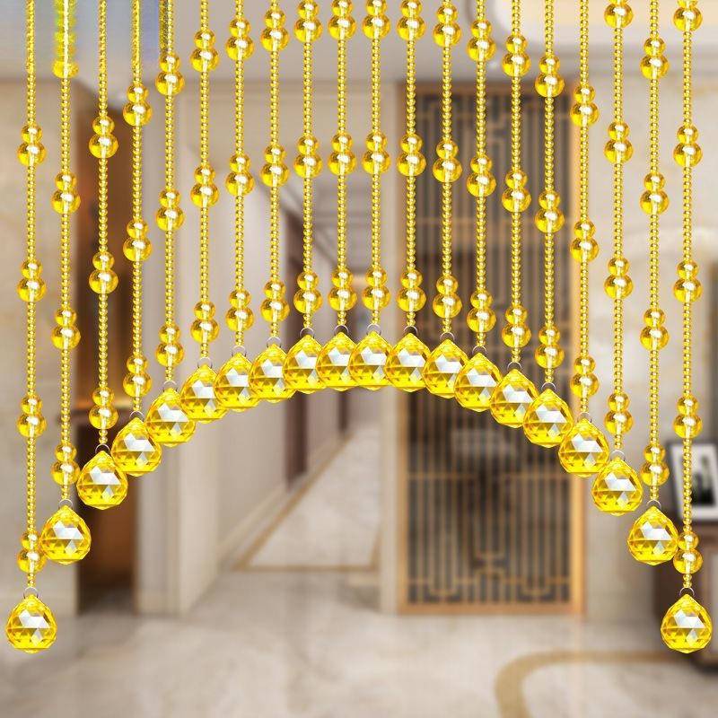 水晶珠帘帘WBW风水芦门帘隔断客葫厅厕所卫生卧室家用帘子免打包