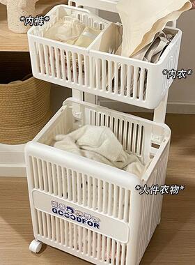 可折叠家脏衣篓推洗车纳用UIP脏衣篮带轮脏衣服收筐感衣篮污衣篮