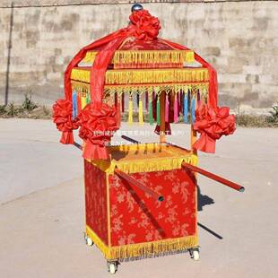 轿抬轿子BEC婚礼装饰婚庆抬上中包式邮八酒店用品家铜锣花轿厂直