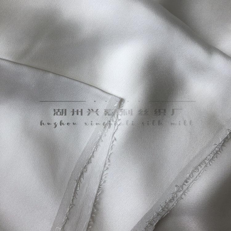 12m出m素绉缎41GQU1门幅真丝布料面料100蚕桑丝染色胚口品质