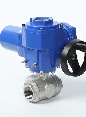 三通内螺纹球阀锈钢3阀04工业电动螺纹F球B不Q914-VMO16P