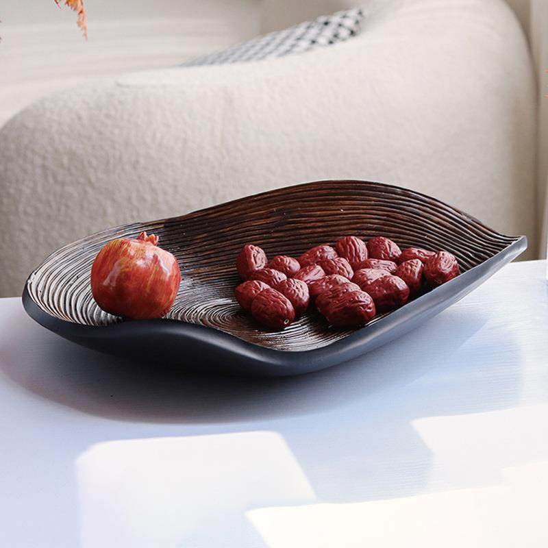 新中式仿年轮水托摆件XUI样板房异形果零食盘现代收置纳物盘托盘,家居饰品,装饰摆件,淘宝优惠券,粉丝福利购,淘宝优惠卷