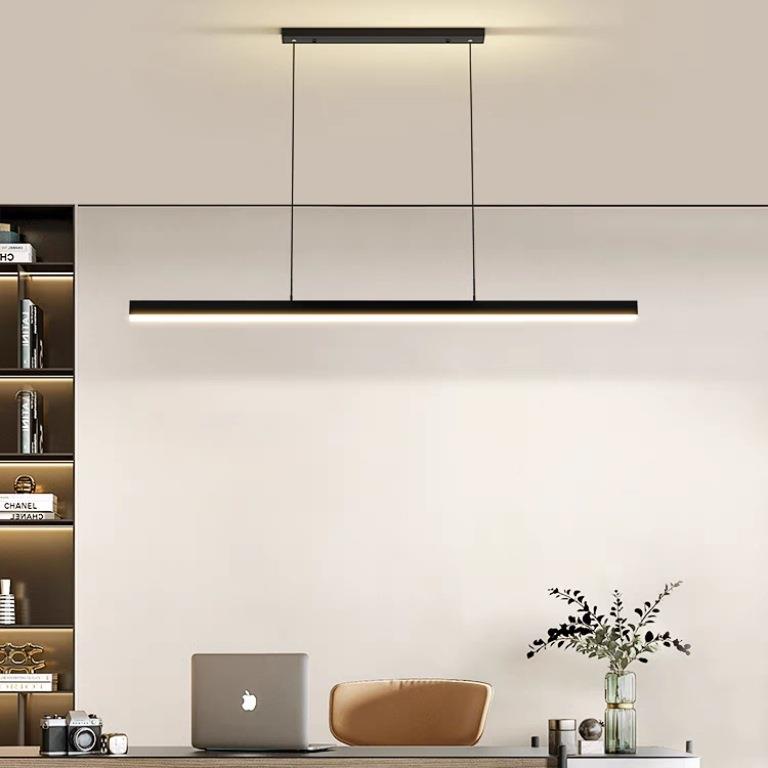 灯餐厅971吊灯现代简约餐厅极简一饭字奢长条办公室餐桌厅吧台轻