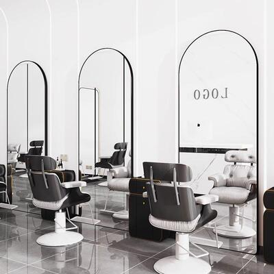 轻高级感全身WUA家用落地立式理发店镜镜子壁挂奢高清服装店式试