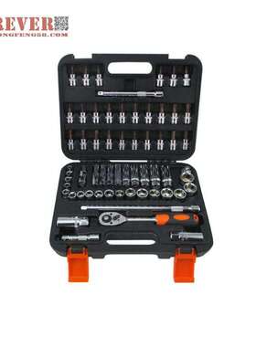 华丰巨箭61件套铬钒钢材质精品套筒组套工具套装 HF-81061A