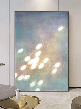 纯手绘油HKN装画《希望之光竖》抽象客厅玄挂关饰画高档手工餐厅