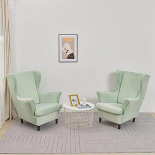 毛绒弹力老凳套椅罩子毛绒斯佳套沙发套全虎包沙单人翼背发美式斯