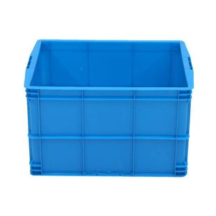 加厚塑料周3转箱带盖LJP500 20塑胶箱实心塑胶仓储O可印LOG订颜刷