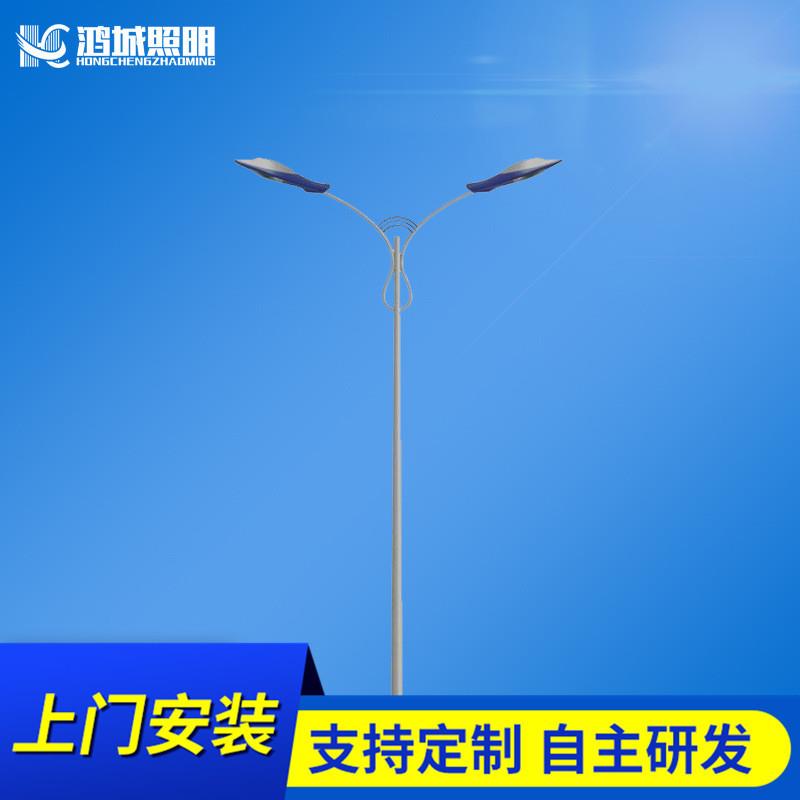 定制路灯杆LED海螺型单臂照明路灯分体式道路6米10米高灯杆厂家