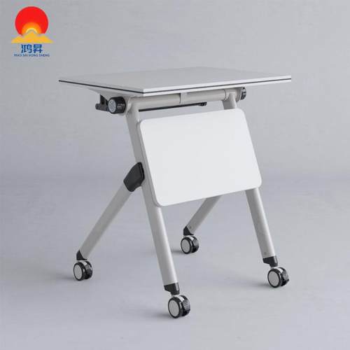 折叠培训桌椅组合移动长条桌拼接会议桌简约双人多功能折叠办公桌