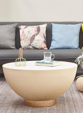 意式岩茶板几家用简约茶客厅皮几艺茶台组合小户型圆形茶大95370