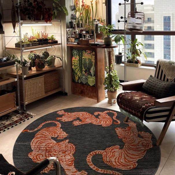 沙发茶几虎ltao1004复古生薇地毯帽卧室虎子脚垫圆形椅椅地垫衣间,户外/登山/野营/旅行用品,烧烤炉/烤架,淘宝优惠券,粉丝福利购,淘宝优惠卷