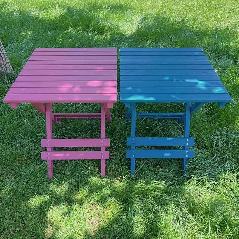 粉红色折叠玫桌简易家小户型折方叠小桌便携式户外小餐桌小59146