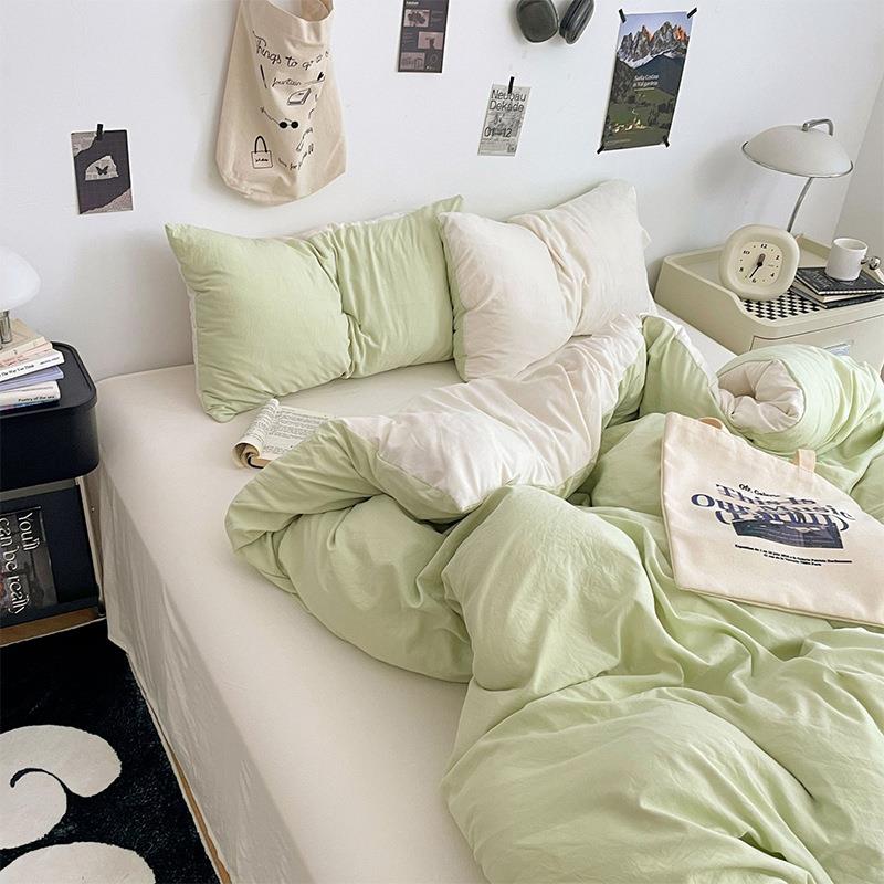 A婴三儿棉加厚可裸睡超柔件44783水洗磨毛床单四件类套宿舍被套套